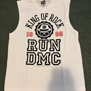 RUN DMC White Graphic Tank Top